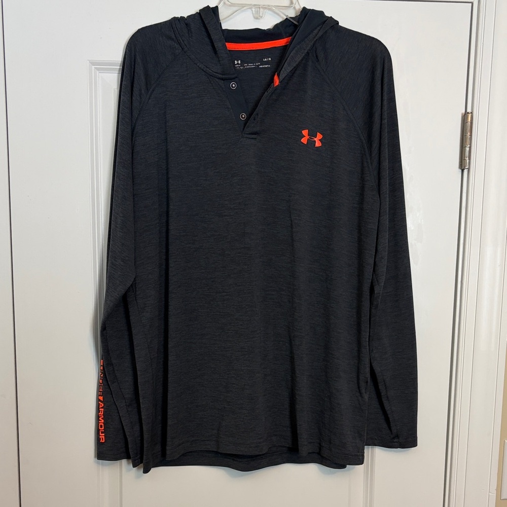 Under Armour Men's Charcoal Hoodie Sz Lg